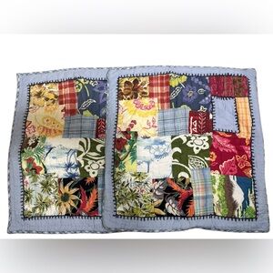 Pottery Barn Colorful Patchwork Pillow Set Set of 2